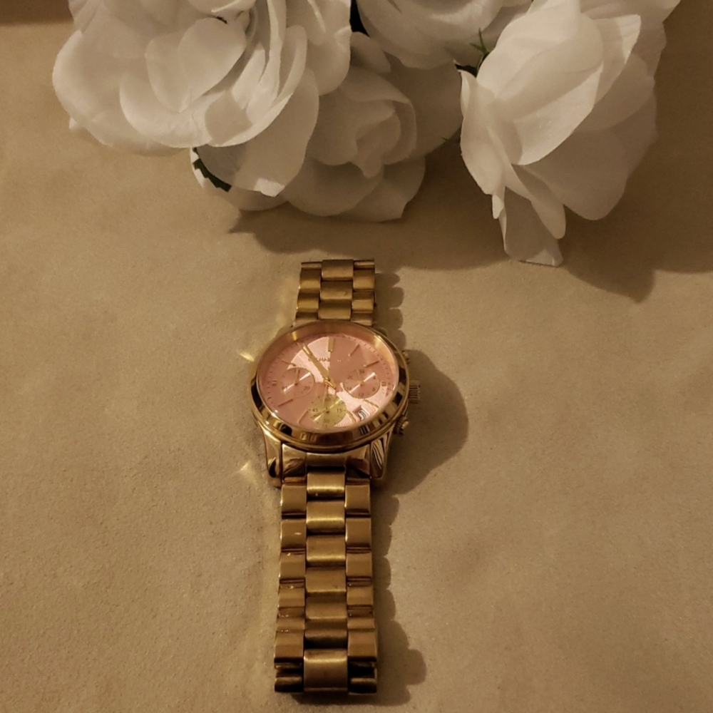 ⚡🔥💗🌺MICHAEL KORS Women's Bradshaw Rose gold tone Stainless Steel Watch
